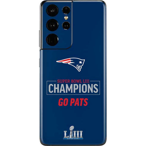 NFL Super Bowl LIII Champions Go Pats Galaxy S21 Ultra 5G Skin