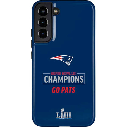 NFL Super Bowl LIII Champions Go Pats Galaxy S22 Plus Pro Case