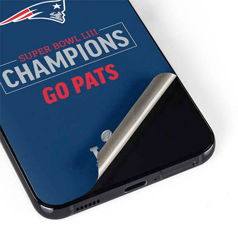 NFL Super Bowl LIII Champions Go Pats Galaxy S22 Plus Skin