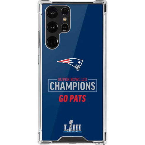 NFL Super Bowl LIII Champions Go Pats Galaxy S22 Ultra Clear Case