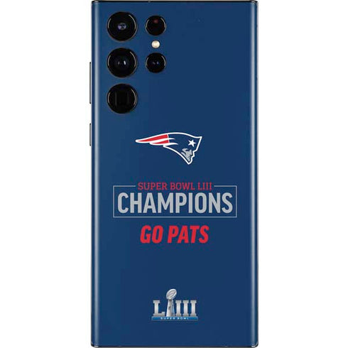 NFL Super Bowl LIII Champions Go Pats Galaxy S22 Ultra Skin