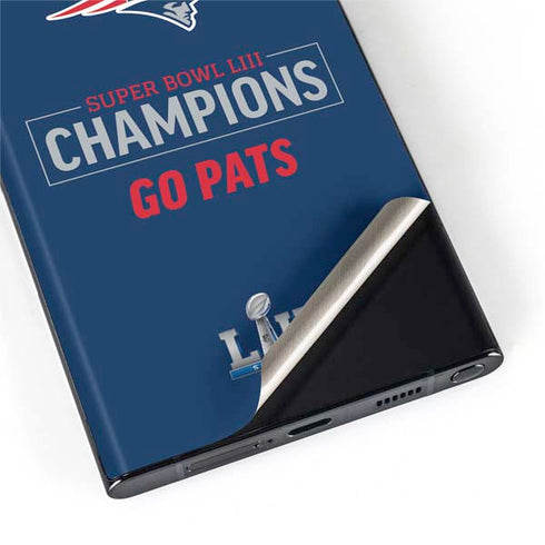 NFL Super Bowl LIII Champions Go Pats Galaxy S22 Ultra Skin