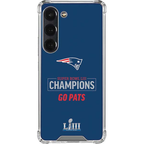 NFL Super Bowl LIII Champions Go Pats Galaxy S23 Clear Case