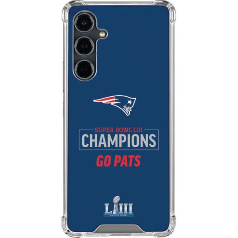 NFL Super Bowl LIII Champions Go Pats Galaxy S23 FE Clear Case