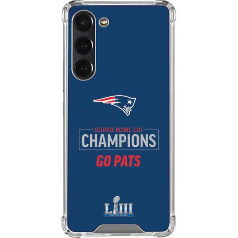 NFL Super Bowl LIII Champions Go Pats Galaxy S23 Plus Clear Case