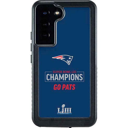NFL Super Bowl LIII Champions Go Pats Galaxy S23 Plus Waterproof Case