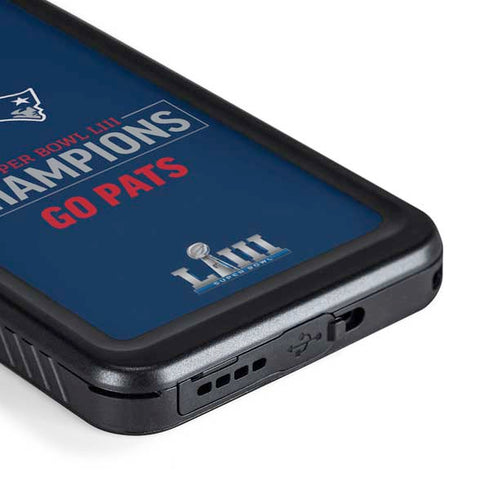 NFL Super Bowl LIII Champions Go Pats Galaxy S23 Plus Waterproof Case