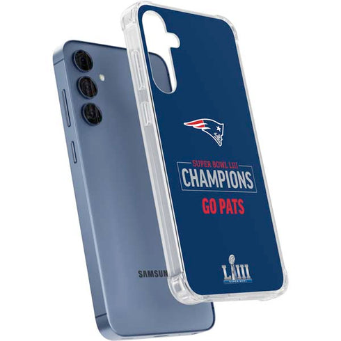 NFL Super Bowl LIII Champions Go Pats Galaxy S24 Clear Case