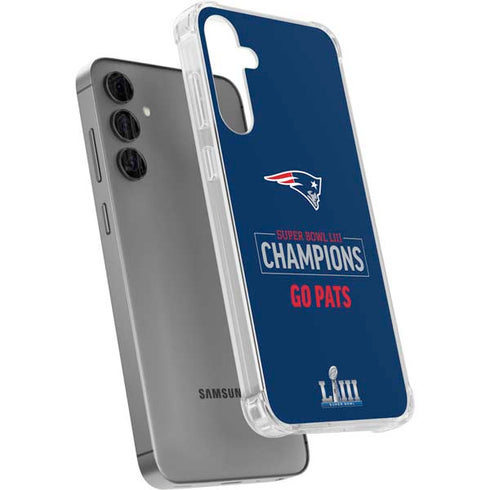 NFL Super Bowl LIII Champions Go Pats Galaxy S24 Plus Clear Case