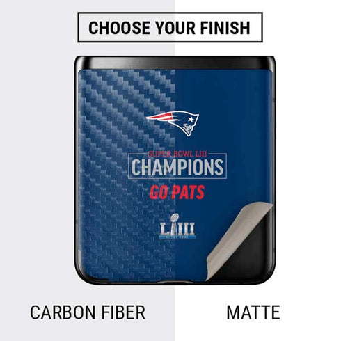 NFL Super Bowl LIII Champions Go Pats Galaxy Z Flip Skin