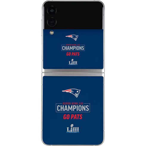NFL Super Bowl LIII Champions Go Pats Galaxy Z Flip3 5G Skin