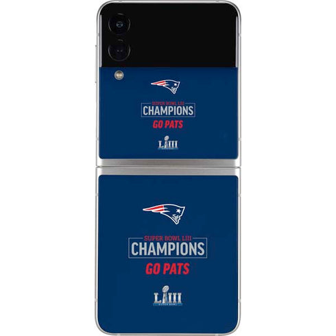 NFL Super Bowl LIII Champions Go Pats Galaxy Z Flip4 5G Skin
