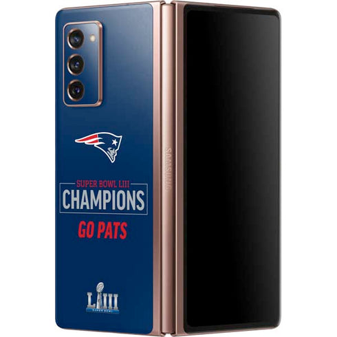 NFL Super Bowl LIII Champions Go Pats Galaxy Z Fold2 5G Skin