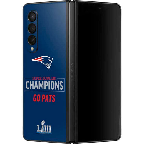 NFL Super Bowl LIII Champions Go Pats Galaxy Z Fold3 5G Skin