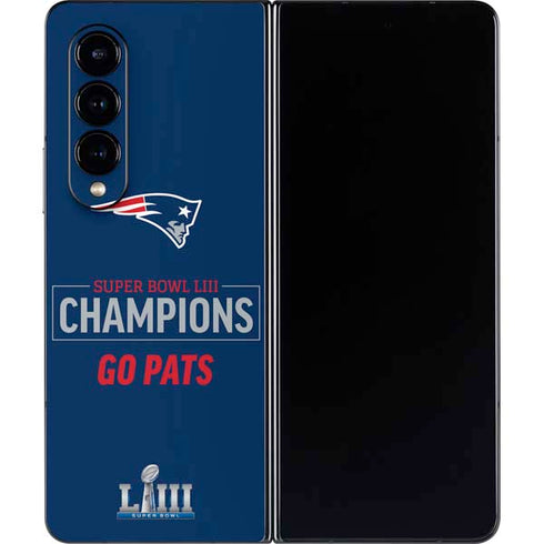 NFL Super Bowl LIII Champions Go Pats Galaxy Z Fold4 5G Skin
