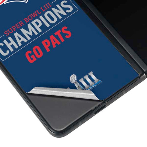 NFL Super Bowl LIII Champions Go Pats Galaxy Z Fold4 5G Skin