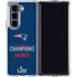 NFL Super Bowl LIII Champions Go Pats Galaxy Z Fold5 5G Clear Case