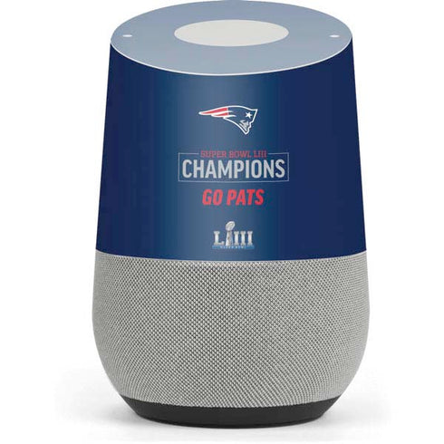 NFL Super Bowl LIII Champions Go Pats Google Home Skin