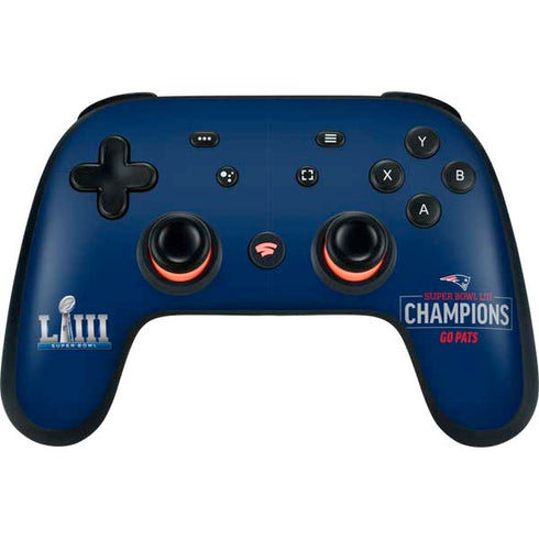 NFL Super Bowl LIII Champions Go Pats Google Stadia Controller Skin