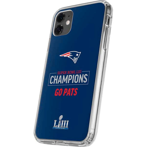 NFL Super Bowl LIII Champions Go Pats iPhone 11 Clear Case