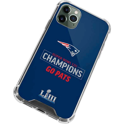 NFL Super Bowl LIII Champions Go Pats iPhone 11 Pro Max Clear Case