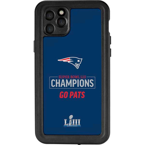 NFL Super Bowl LIII Champions Go Pats iPhone 11 Pro Max Waterproof Case