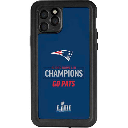 NFL Super Bowl LIII Champions Go Pats iPhone 11 Pro Waterproof Case
