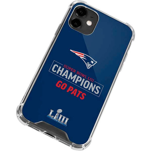 NFL Super Bowl LIII Champions Go Pats iPhone 12 Mini Clear Case