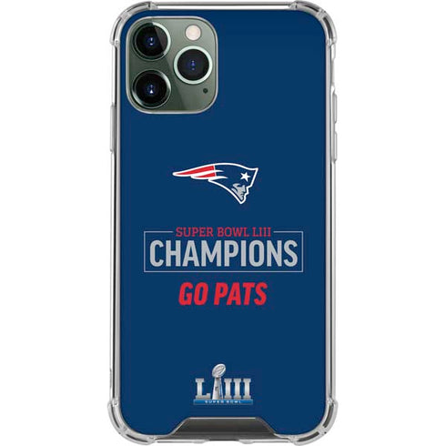 NFL Super Bowl LIII Champions Go Pats iPhone 12 Pro Clear Case