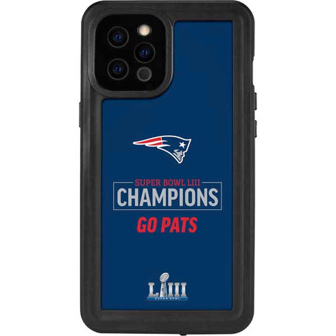 NFL Super Bowl LIII Champions Go Pats iPhone 12 Pro Max Waterproof Case