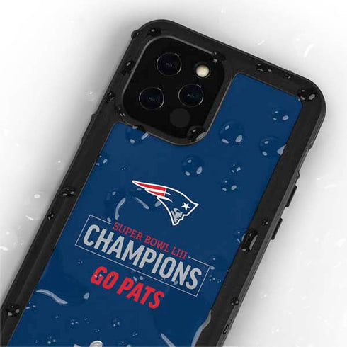 NFL Super Bowl LIII Champions Go Pats iPhone 12 Pro Waterproof Case
