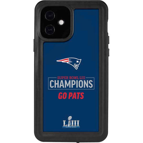 NFL Super Bowl LIII Champions Go Pats iPhone 12 Waterproof Case