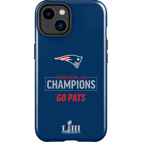 NFL Super Bowl LIII Champions Go Pats iPhone 15 Plus Impact Case