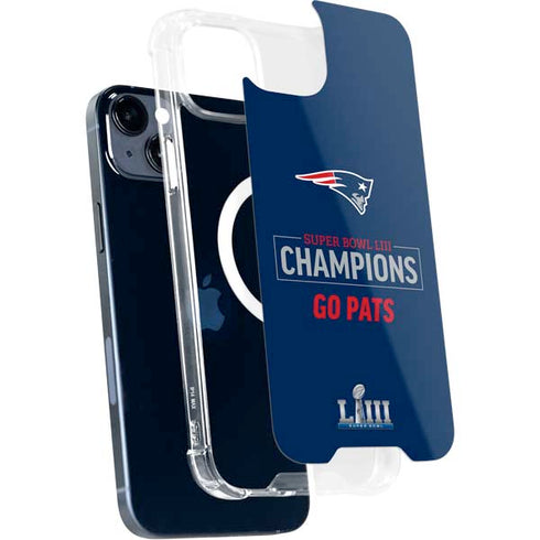 NFL Super Bowl LIII Champions Go Pats iPhone 15 Plus MagSafe Case