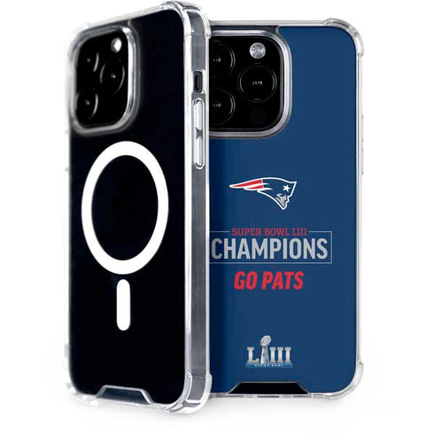 NFL Super Bowl LIII Champions Go Pats iPhone 15 Pro MagSafe Case