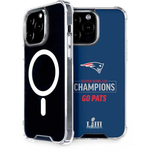 NFL Super Bowl LIII Champions Go Pats iPhone 14 Pro Max MagSafe Case