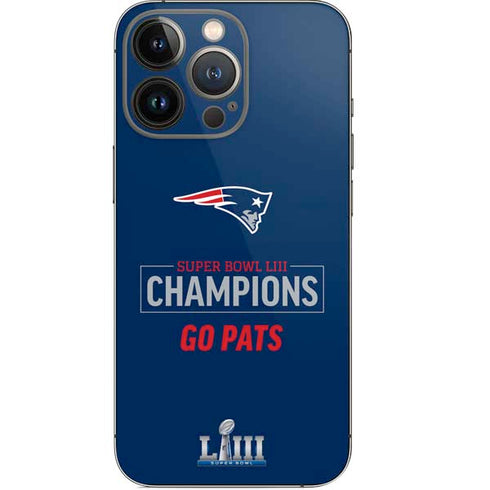 NFL Super Bowl LIII Champions Go Pats iPhone 14 Pro Skin