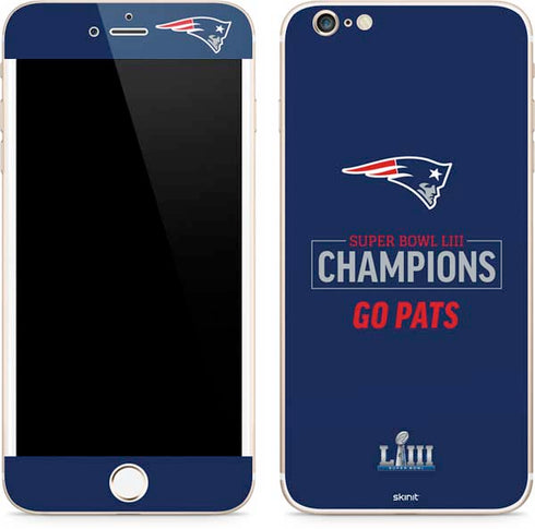 NFL Super Bowl LIII Champions Go Pats iPhone 6/6s Plus Skin