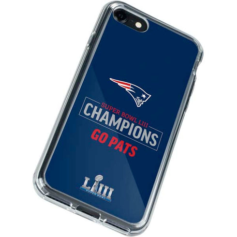 NFL Super Bowl LIII Champions Go Pats iPhone SE (2nd & 3rd Gen) Clear Case