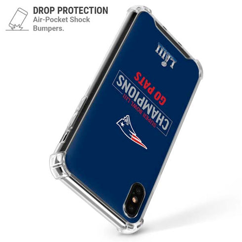 NFL Super Bowl LIII Champions Go Pats iPhone X/XS Clear Case