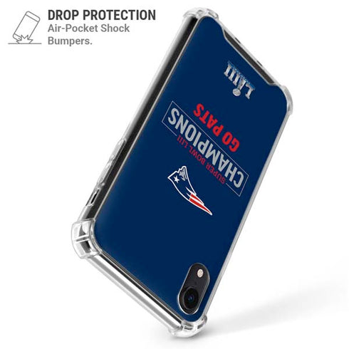 NFL Super Bowl LIII Champions Go Pats iPhone XR Clear Case