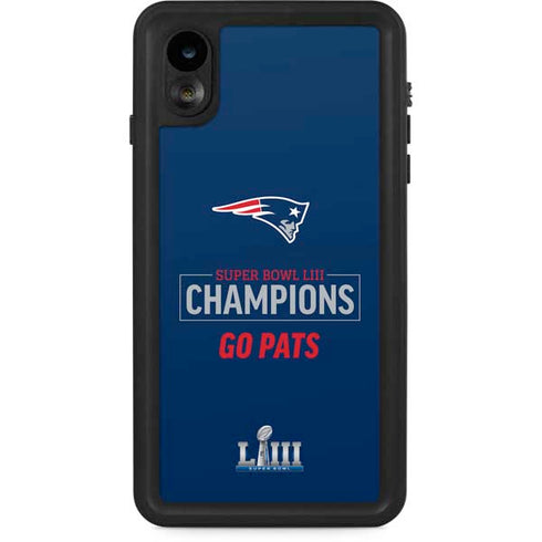 NFL Super Bowl LIII Champions Go Pats iPhone XR Waterproof Case
