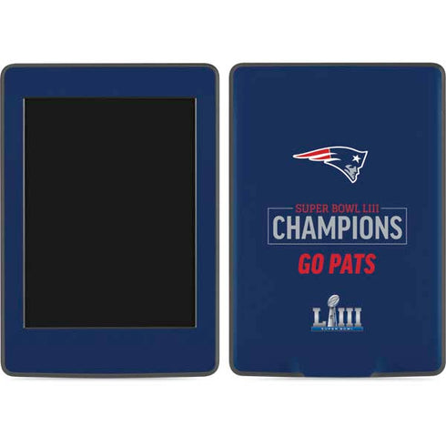 NFL Super Bowl LIII Champions Go Pats Amazon Kindle Skin