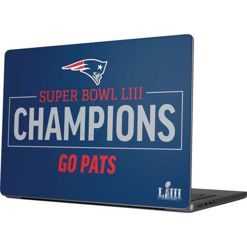 NFL Super Bowl LIII Champions Go Pats MacBook Pro 14in (2021-24) Skin