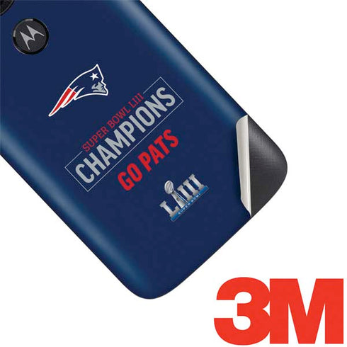 NFL Super Bowl LIII Champions Go Pats Moto E5 Play Skin