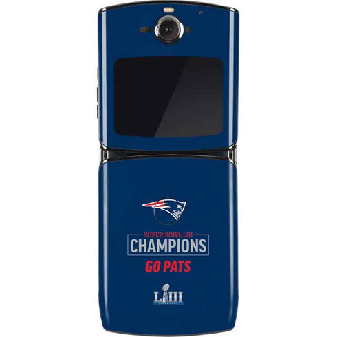 NFL Super Bowl LIII Champions Go Pats Motorola RAZR Skin
