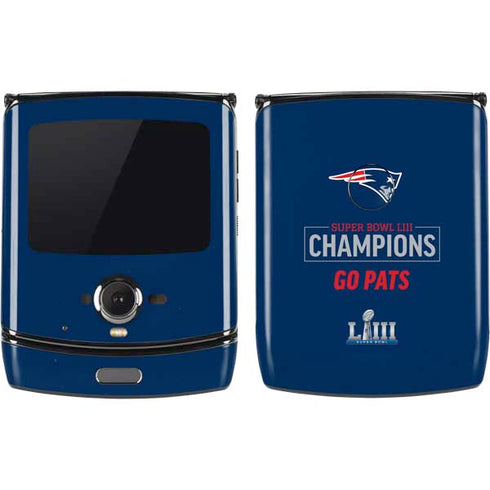 NFL Super Bowl LIII Champions Go Pats Motorola RAZR Skin