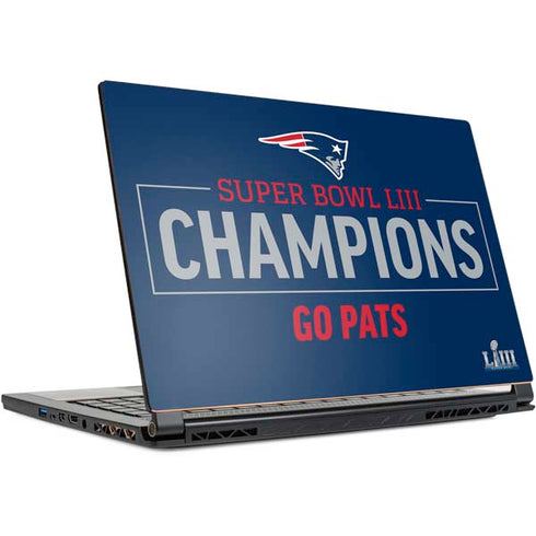 NFL Super Bowl LIII Champions Go Pats MSI GS65 Stealth Laptop Skin