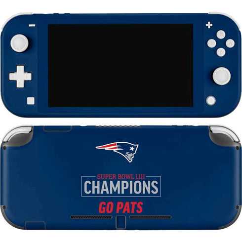 NFL Super Bowl LIII Champions Go Pats Nintendo Switch Lite Skin