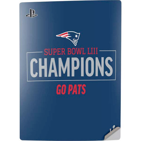 NFL Super Bowl LIII Champions Go Pats PS5 Digital Edition Console Skin